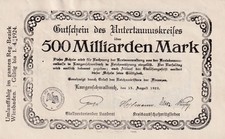 Langenschwalbach - Untertaunuskreis - 500 Milliarden Mark - KN 4st - 5305.d.
