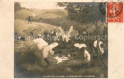 Publisher Salon de 1910 E. Cadel the lunch of the Jaegers