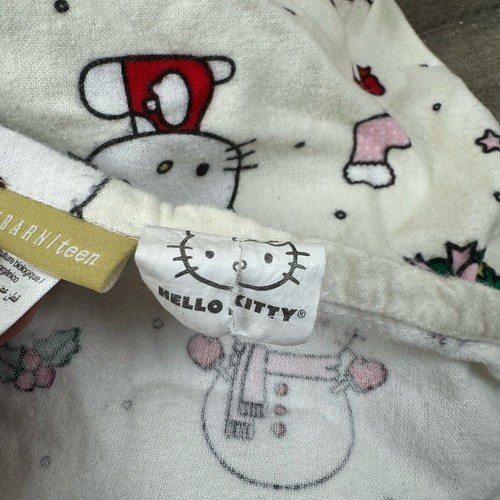 Pottery Barn Teen Hello Kitty Christmas Organic 2-piece Sheet Set Queen Read - Picture 10 of 11