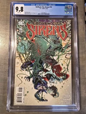 Gotham City Sirens #15 DC Comics 2010 CGC 9.8 White Pages Harley Quinn Catwoman 