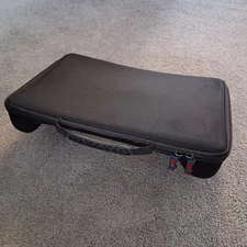 Khanka Hard Travel Case Zip Around Black 15x10 Artist, Electronics, Tools Case 