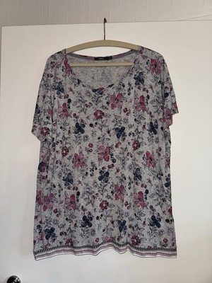 Cecil Shirt Gr. XXL Grau Mit Muster