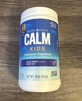 Natural Vitality Calm Kids Magnesium Supplement Mixed Berry Drink Mix EXP6/28