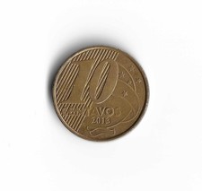 2013 Brazil - 10 Centavos - 414 - Bronze Plated Steel - 4.8g