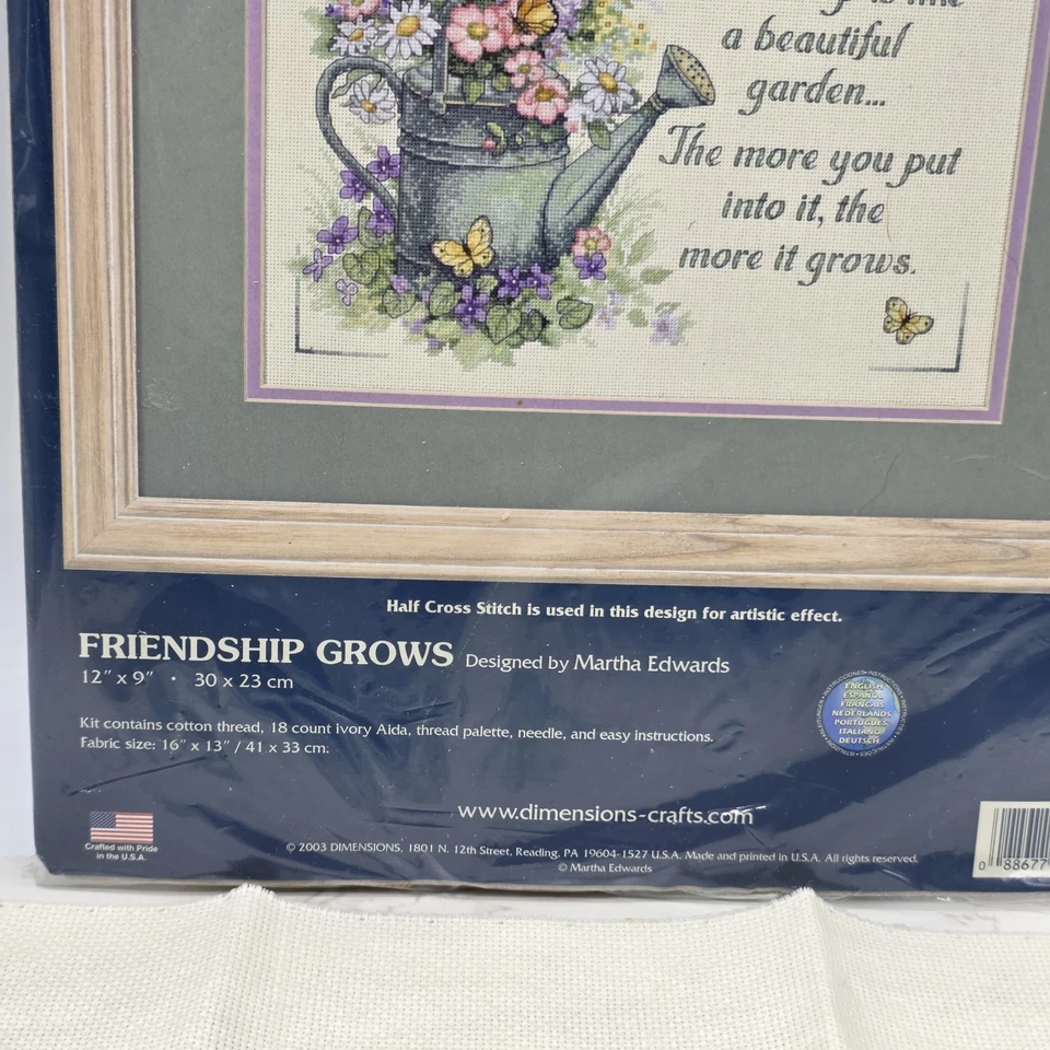 Kit punto de cruz Dimensions Sunset Friendship Grows 13706 casi terminado 2003 Foto 4 de 4