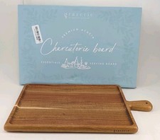 Grazerie Acacia Wood Serving Board 17x11" Raised Edge Tray  Cutting Board 2in1