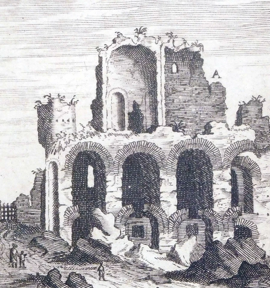 Kupferstich, Ruinen auf dem Palatin in Rom, Ae. Sadeler, 1606, H 160, Prag - Bild 4 von 4