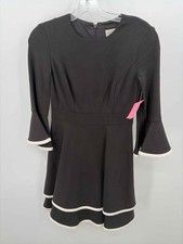 Pre-Owned Eliza J Black Size 0P Short Long Sleeve Dress