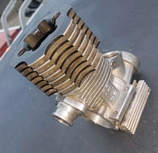 OS max RG .21 Nitro Engine Block Cooling Head And Engine Mounts Used Good Condit