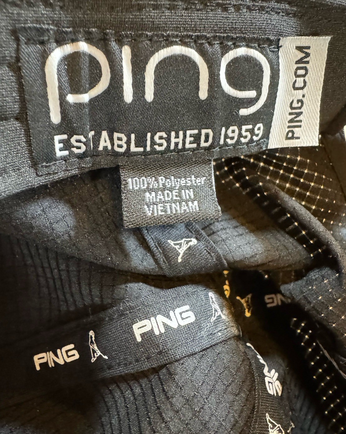 PING Performance Golf Resort Hat Cap Black Perfor… - image 9