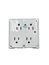 Leviton, 8480-W, 4 in 1 Quad Receptacle, 15A-125v Hospital Grade