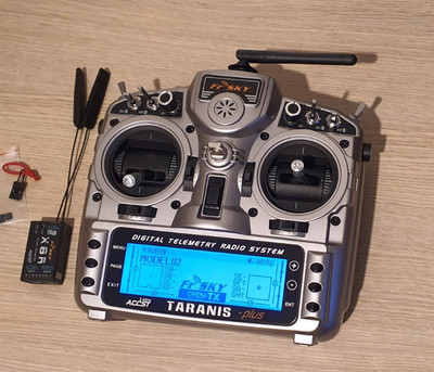Taranis X9D Plus & X8R Empfänger, Telemetrie RC Tx Rx Set, neuer Akku, unbenutzt