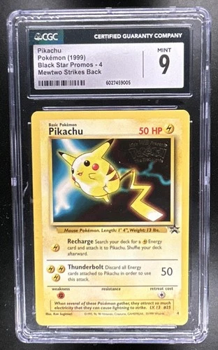 1999 Pokemon Wizards Black Star Promos Pikachu #4 CGC 9