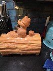 Vintage Mid Century Brush McCoy Pottery USA Squirrel And Nut On Log Cookie Jar — photo 4