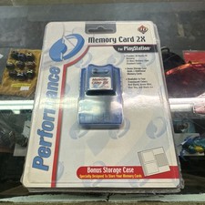 Playstation Memory Card PS1 2X Performance P-112E w/ Case 1999 NOS