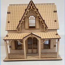 1:24th Scale MDF Wooden Miniature Dolls House Laser Cut Model Diy Craft Kit