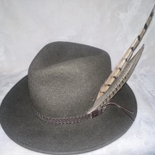 Dorfman Pacific Men's Fedora 100 Wool Hat Green Solid Pattern Size M
