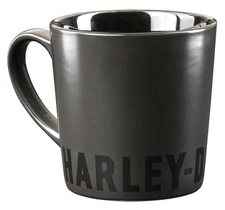 Harley-Davidson Bold H-D Text Ceramic Coffee Mug - Matte Black - 16 oz.