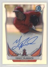 2014 Bowman Chrome Prospect Refractor 59/500 Yency Almonte #BCAP-YA Auto 1a3