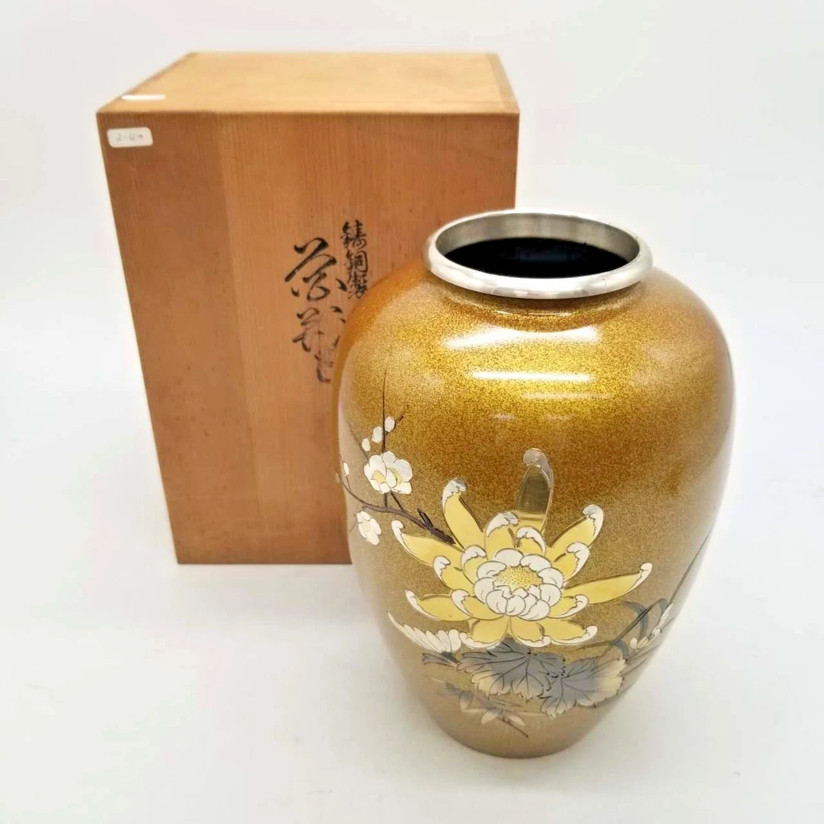 金色日本古董花瓶| eBay
