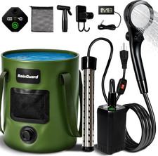 Portable Camping Shower, 6000Mah Rechargeable Shower Pump, Large Capacity Foldab