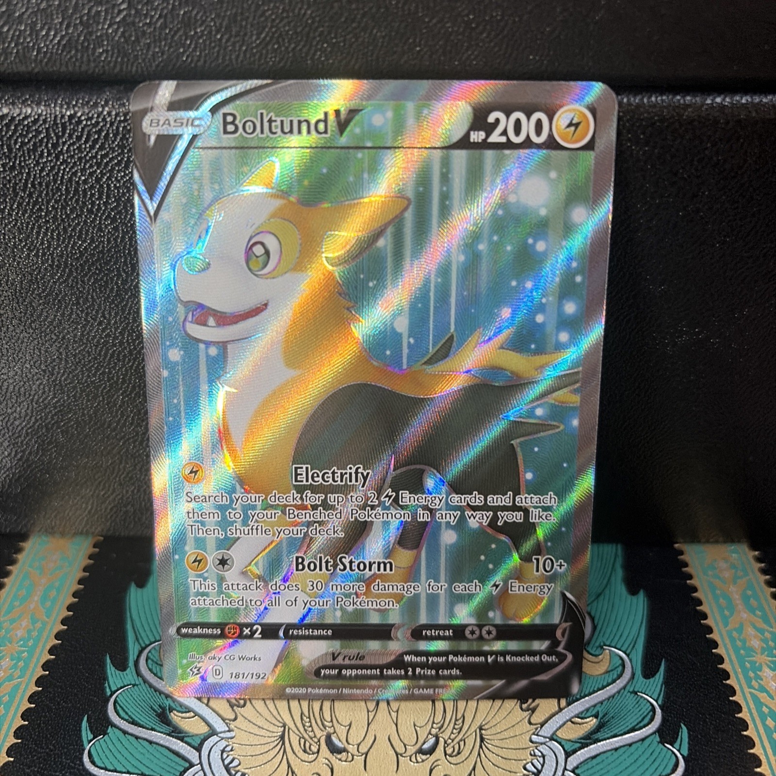 Boltund V 181/192 Rebel Clash NM Full Art Ultra Rare Pokemon Card