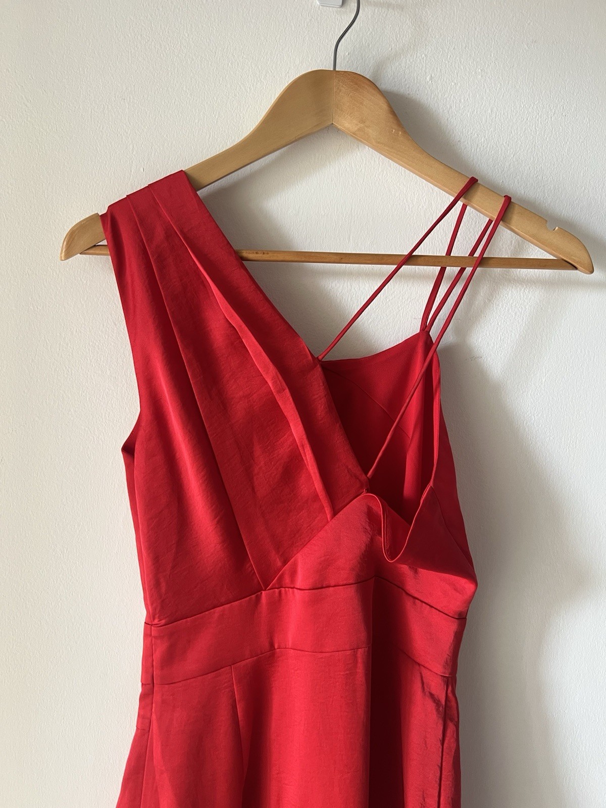 REISS Sara One Shoulder Cocktail Dress Red Size 6 image 8