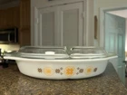 Vintage Pyrex “Town And Country” Oval Casserole Serving Dish With Lid, 1.5 Qt