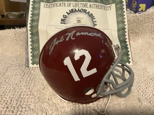 Joe Namath Autographed Mini Helmet College