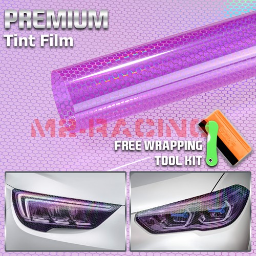 12" Hex Holographic Gloss Headlight Taillight Tint Film Fog Honeycomb Protective - Bild 73 von 86