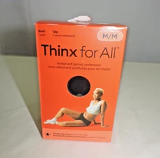 Thinx for All Women's Comfort Brief Leakproof Period Underwear, Size Medium,