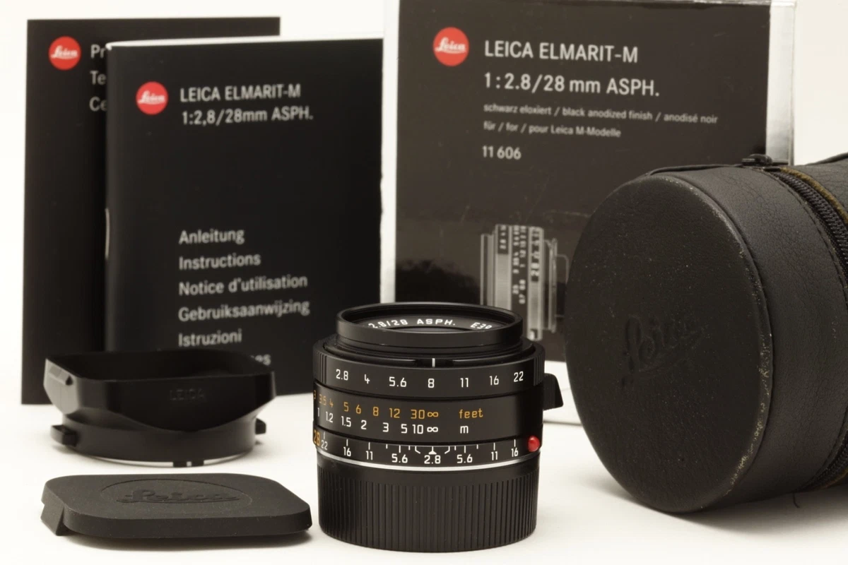 Leica Elmarit M 28mm F2.8 ASPH. +純正フィルター Leica ELMARIT-M f/2.8 Camera Lenses 28mm Focal for sale | eBay