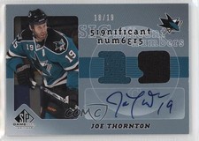 2008 SP Game Used Edition Significant Numbers 18/19 Joe Thornton Auto HOF 0uj7