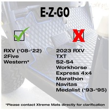 Xtreme Golf Cart Floor Mat - Blue Trim  EZGO RXV  2Five
