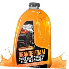 Orange Foam Car Wash Soap   pH Balanced Super Soapy Shampoo  Surface 64 FL OZ