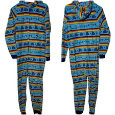 Aldi Gear Unisex Adult Pajama Jumpsuit One Piece Hooded Size Medium