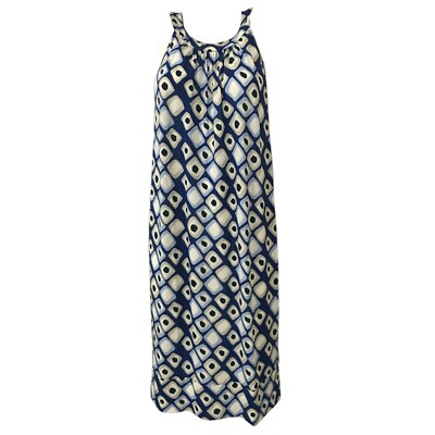 Women's Dress Blue Pattern ALPHA STUDIO Model AD-6676O 94% Viscose 6% Elastane