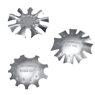3 Größen Nail Art French Tips Edge Cut Line Trimmer Metallnägel Form