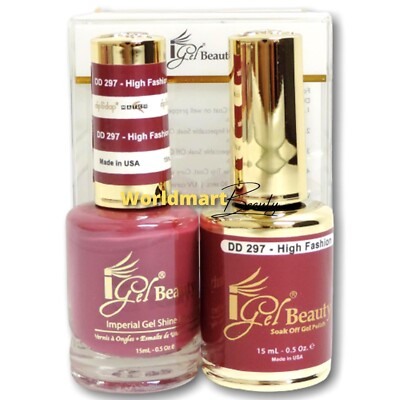 IGel Beauty Gel Nail Polish 0.5oz Gel Color DUO DD297- HIGH FASHION