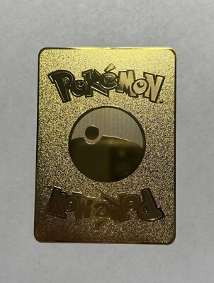 Mona Pika Pikachu Mona Lisa Portrait Custom Gold Metal Fan Art
