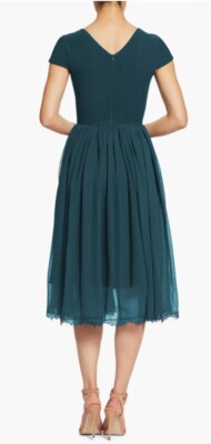 corey chiffon fit and flare dress DRESS THE POPULATION Corey Chiffon Fit Flare Cocktail Dress Dark MagentA XS  NEW