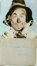 Ray Bolger & Constance Bennett Autographs 'The Scarecrow' & Actress 20's -40's 