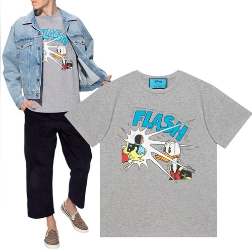 GUCCI X Disney Donald Duck “Flash” Gray T Shirt Tee Unisex Men’s Women’s NWT - Picture 2 of 9