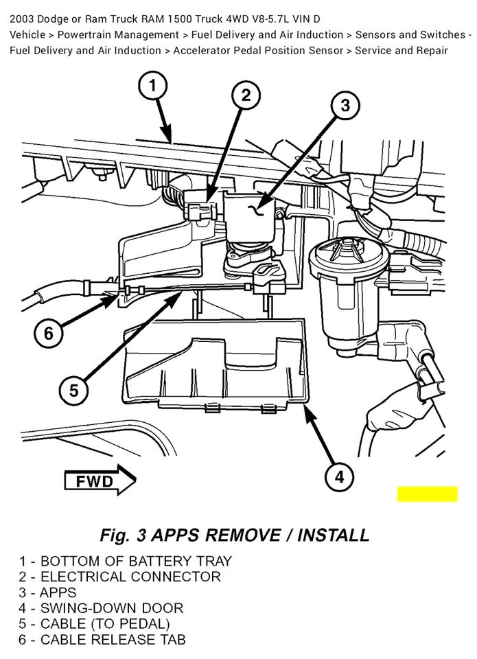 Dodge RAM L6 - 5.9L Diesel APPS Retro-fit kit for 53032456AE / 53032455AD - Image 3 of 4