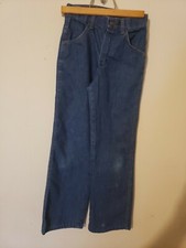 Vintage Wranglers Denim Student 1970s  Straight Jeans Size 8