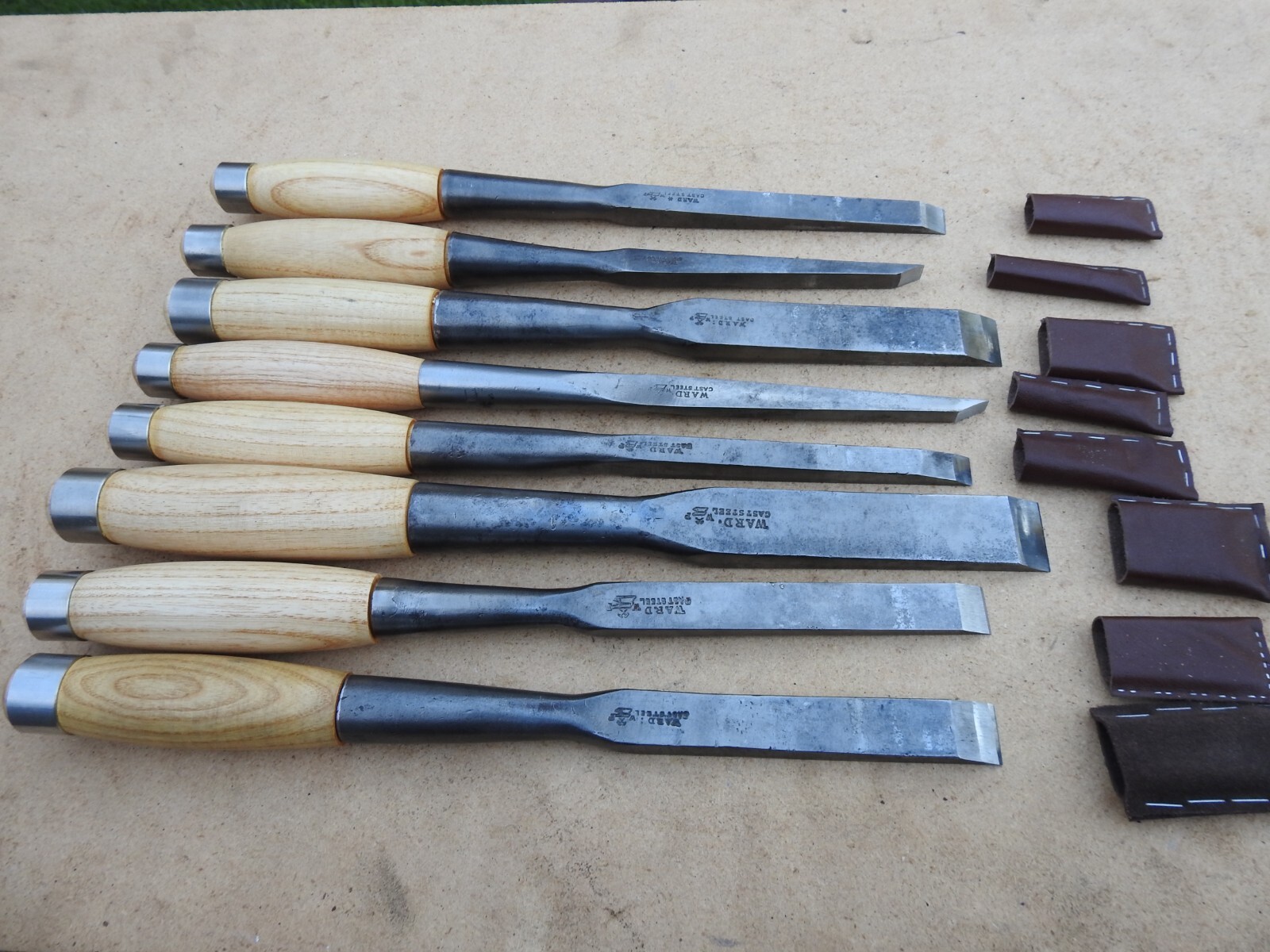 SET OF 8 VINTAGE WARD CHISELS, IN ORIGINAL BOX. NOT MUCH USE eBay