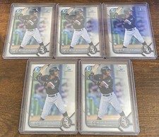 Misael Gonzalez 2022 Bowman Prospects Chrome 1st Bowman #BCP-4 White Sox Lot (5)