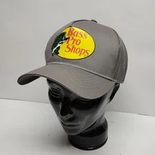 Bass Pro Shops Hat Cap Mesh Trucker Snapback Gone Fishing Hunt Men Women Gray