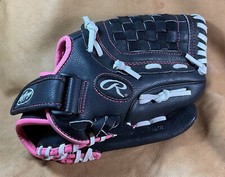 Rawlings WFP115, 11.5 Softball Glove Leather Right Hand Throw Fits Left Hand