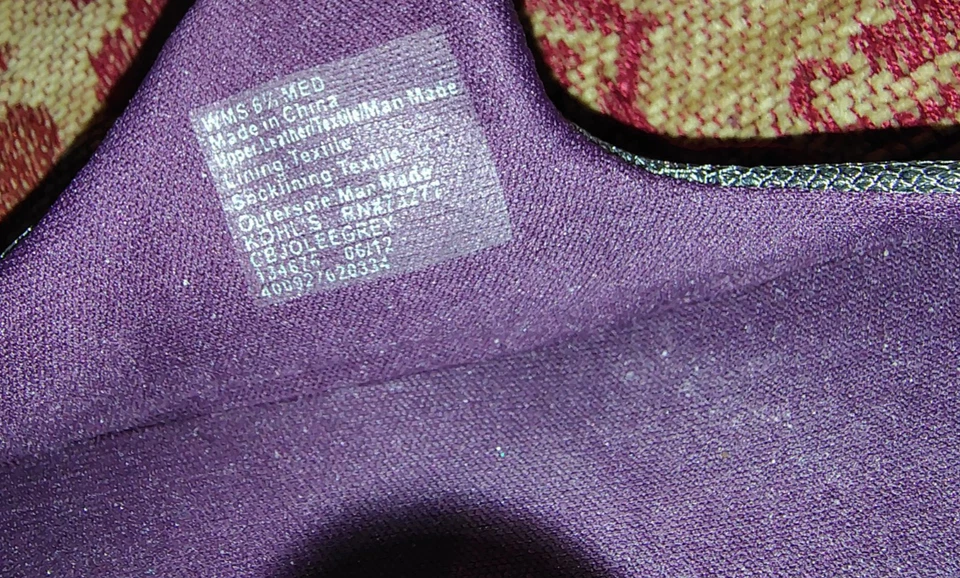 Croft & Barrow JOLEE Mary Janes Mujer Talla 6.5M Gris Gamuza y Malla Comodidad Foto 4 de 4